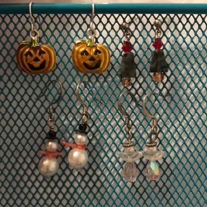 Holiday Earrings set of 4
